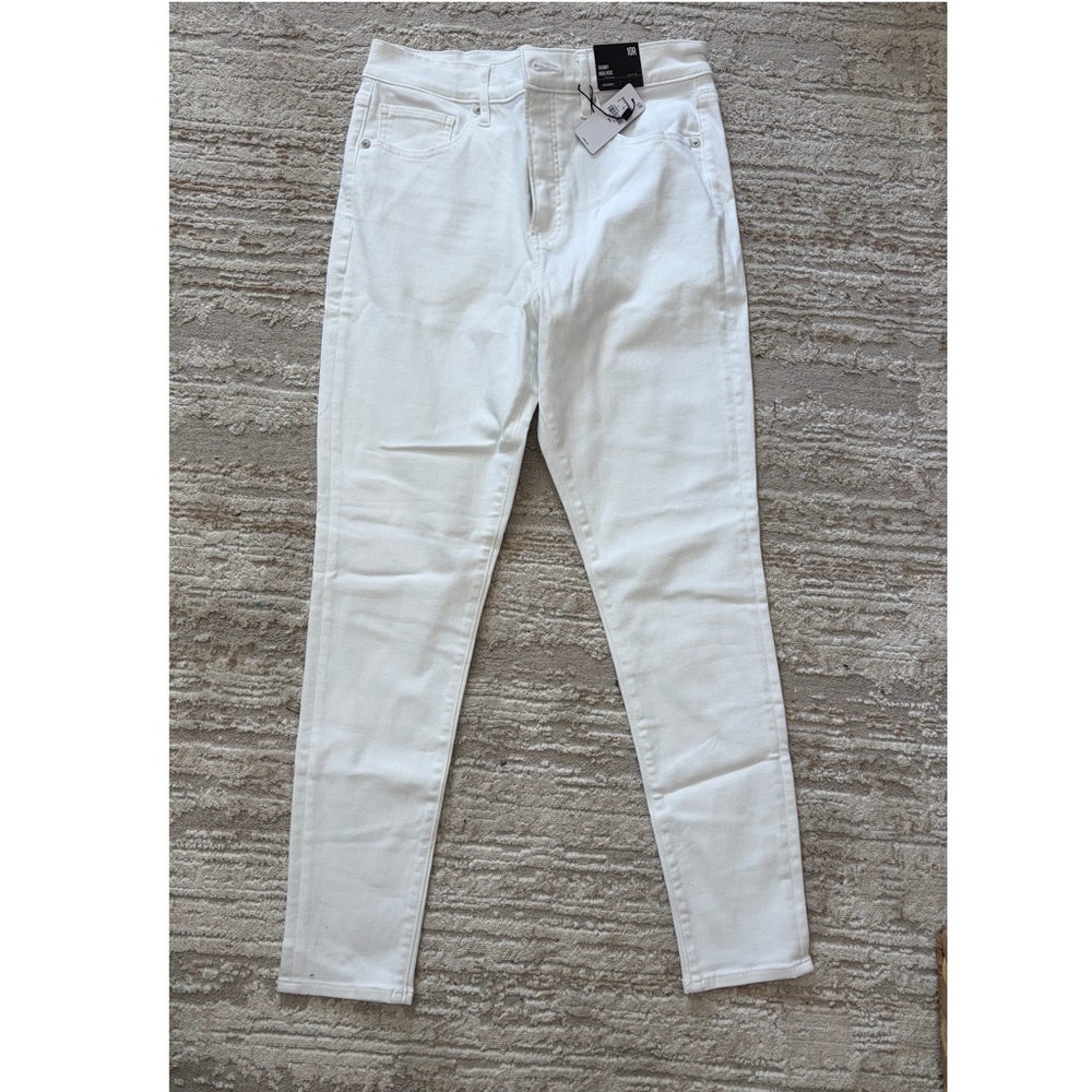Express White High-Rise Skinny Jeans